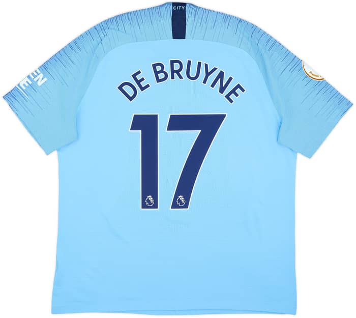 2018-19 Manchester City Authentic Home Shirt De Bruyne #17 - 5/10 - (XL)