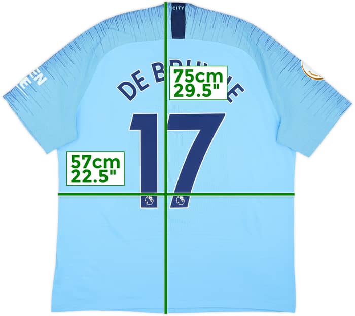 2018-19 Manchester City Authentic Home Shirt De Bruyne #17 - 5/10 - (XL)