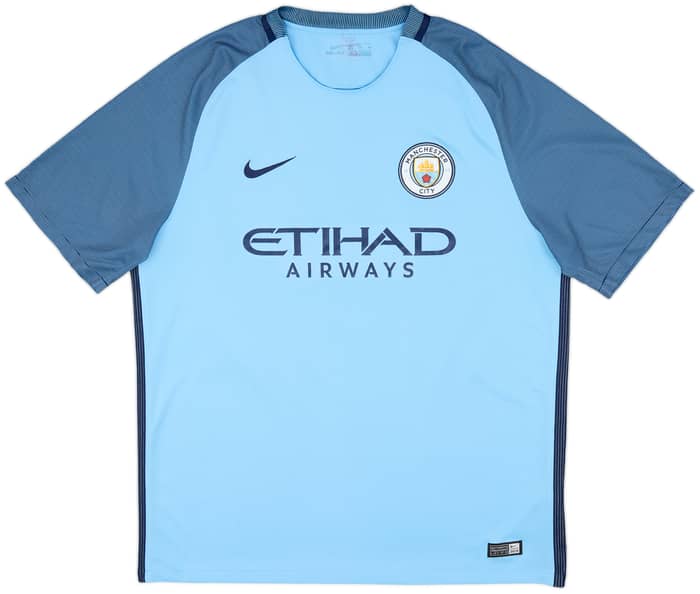 2016-17 Manchester City Home Shirt Kun Aguero #10 - 8/10 - (XL)