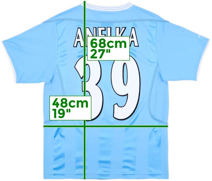 2003-04 Manchester City Home Shirt Anelka #39 - 8/10 - (XS)