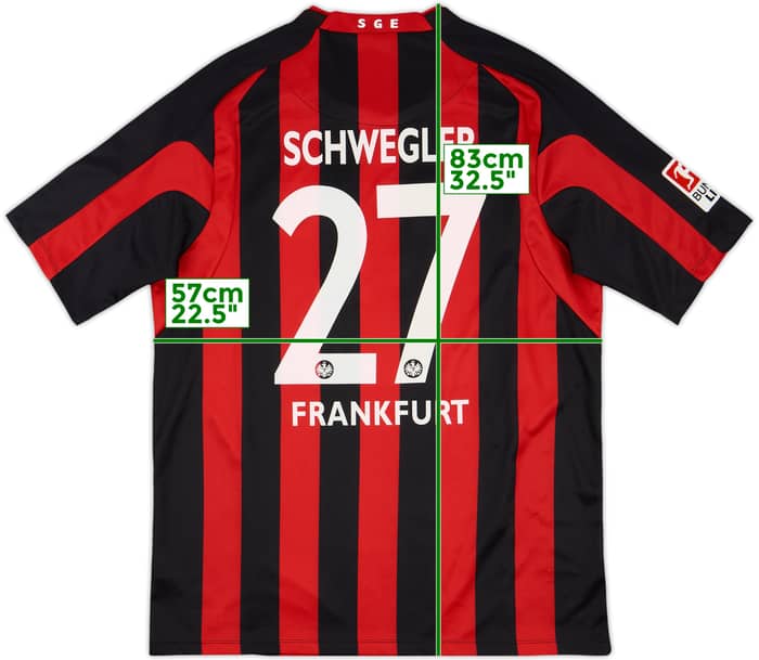 2013-14 Eintracht Frankfurt Home Shirt Schwegler #27 - 8/10 - (XXL)