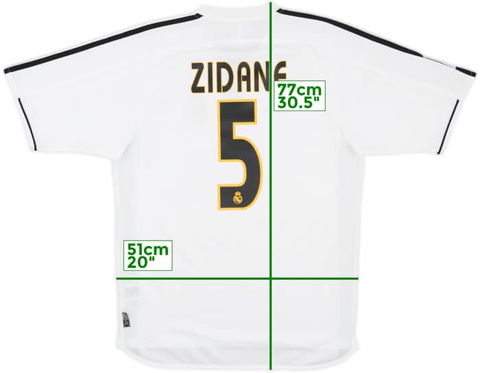 2003-04 Real Madrid Home Shirt Zidane #5 - 8/10 - (S)
