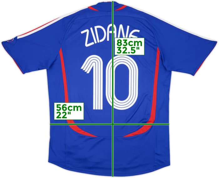 2006-07 France Home Shirt Zidane #10 - 6/10 - (L)