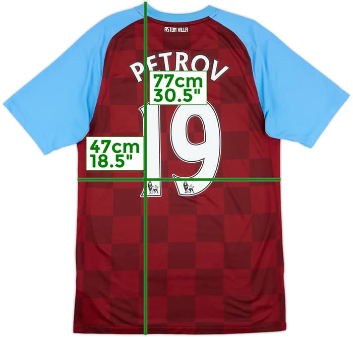 2011-12 Aston Villa Home Shirt Petrov #19 - 6/10 - (S)