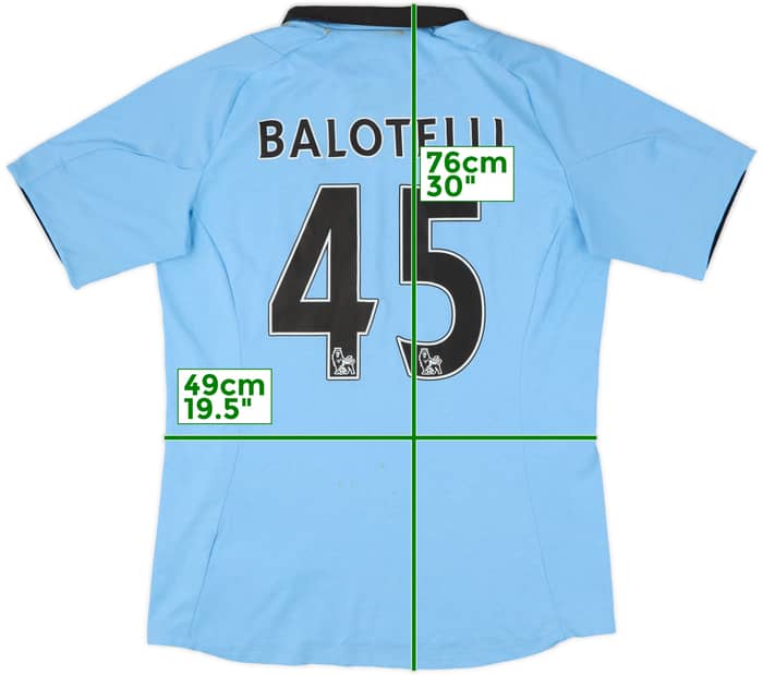 2012-13 Manchester City Home Shirt Balotelli #45 - 5/10 - (M)