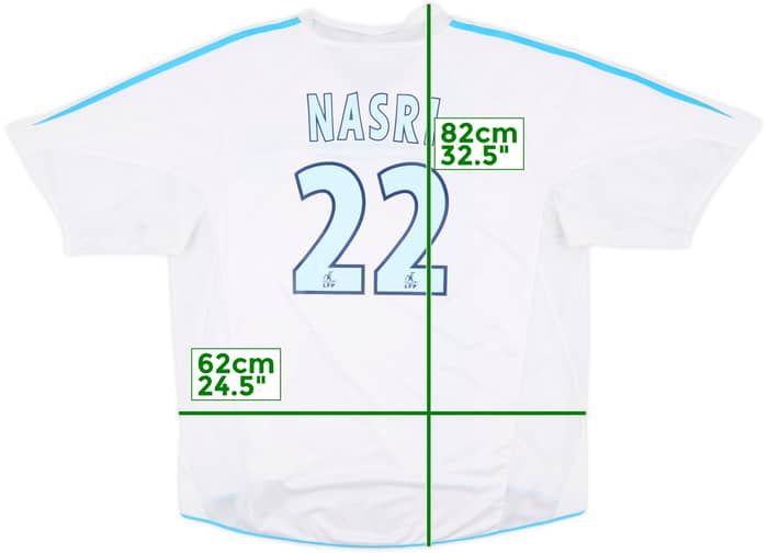 2004-05 Olympique Marseille Home Shirt Nasri #22 - 7/10 - (XXL)