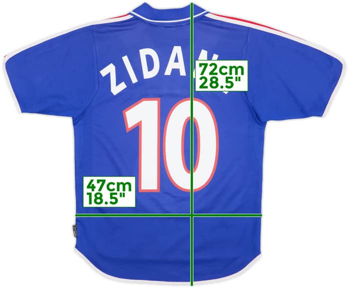 2000-02 France Home Shirt Zidane #10 - 8/10 - (S)