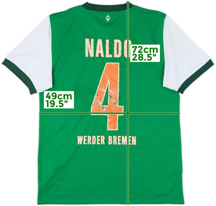 2009-10 Werder Bremen Home Shirt Naldo #4 - 5/10 - (S)