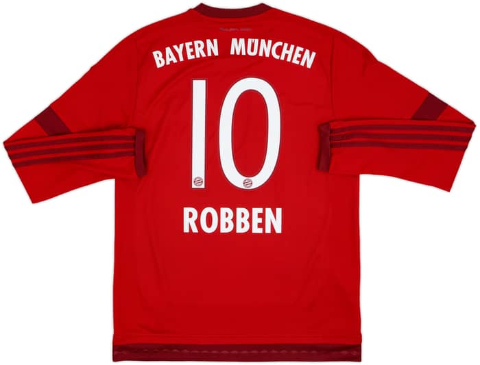 2015-16 Bayern Munich Home L/S Shirt Robben #10 - 9/10 - (M)