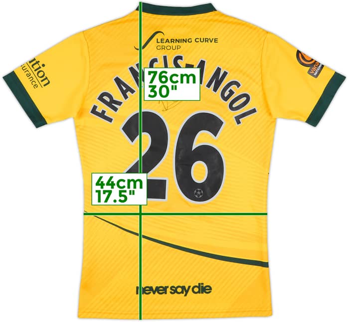 2020-21 Hartlepool Match Issue Signed Away Shirt Francis-Angol #26