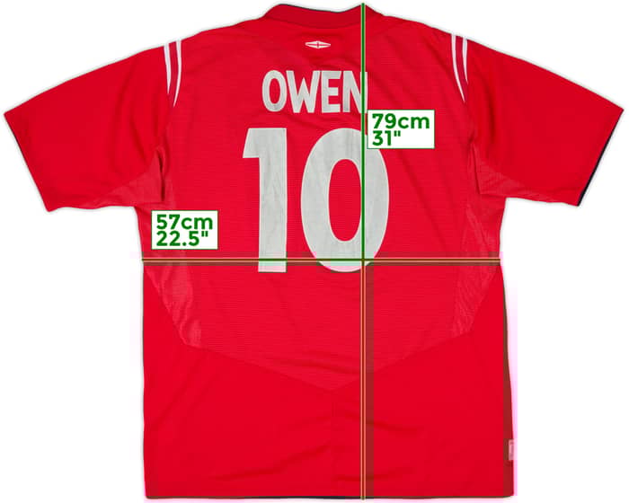 2004-06 England Away Shirt Owen #10 - 6/10 - (XL)