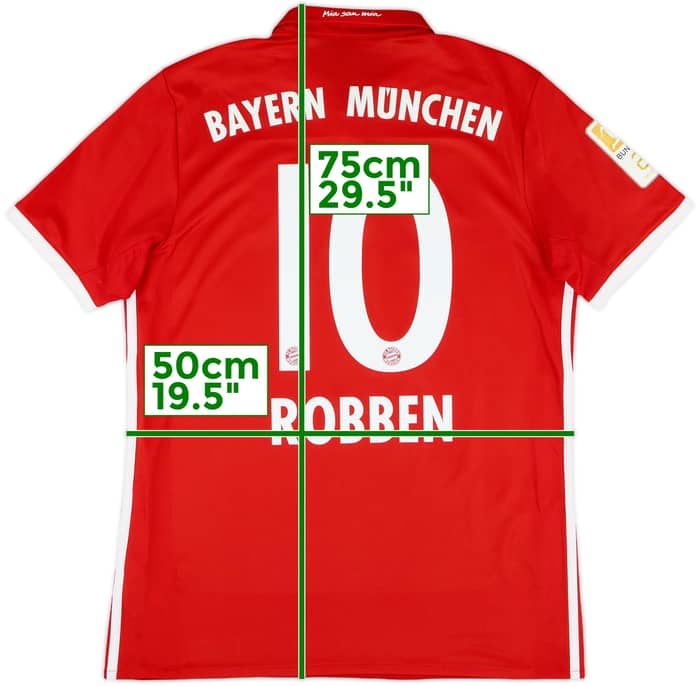 2016-17 Bayern Munich Home Shirt Robben #10 - 8/10 - (M)