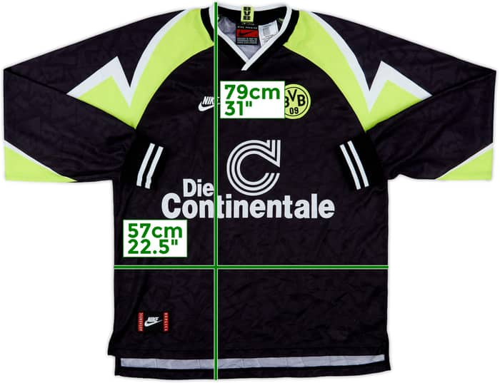 1995-96 Borussia Dortmund Away L/S Shirt - 8/10 - (XL)