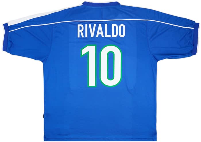 1998-00 Brazil Away Shirt Rivaldo #10 - 7/10 - (XXL)