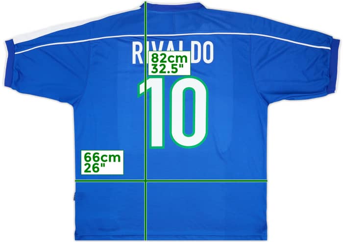 1998-00 Brazil Away Shirt Rivaldo #10 - 7/10 - (XXL)