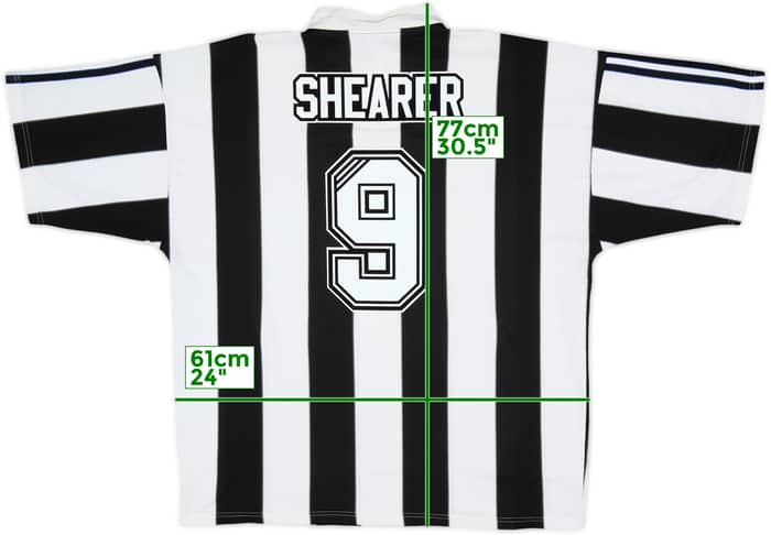 1995-97 Newcastle Home Shirt Shearer #9 - 5/10 - (XXL)