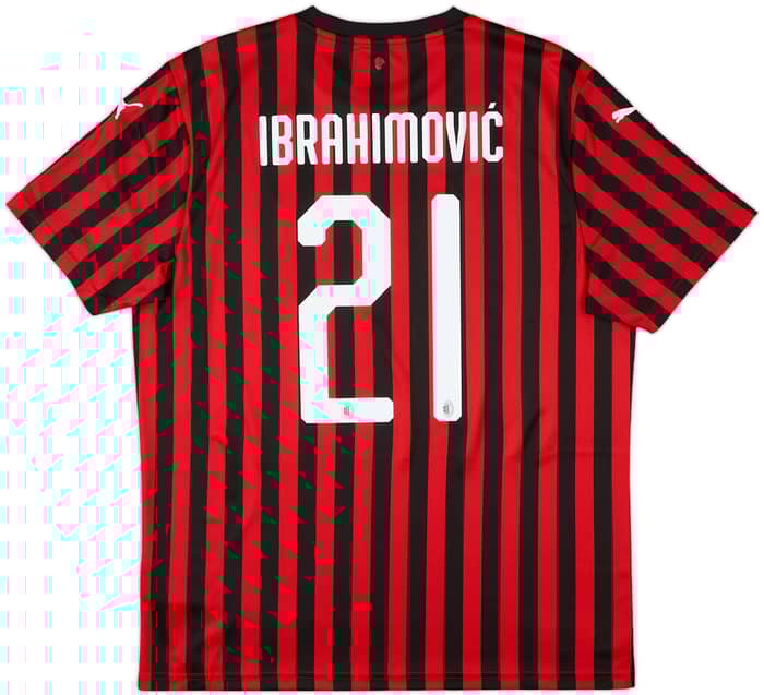 2019-20 AC Milan Home Shirt Ibrahimovic #21 - 9/10 - (L)
