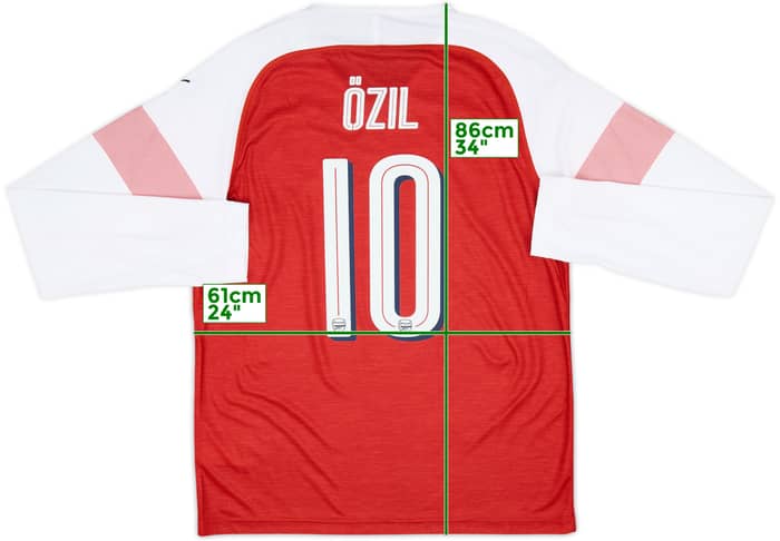 2018-19 Arsenal Home L/S Shirt Ozil #10 (L)