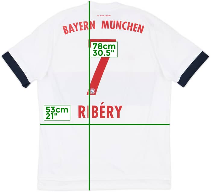 2015-16 Bayern Munich Away Shirt Ribery #7 - 8/10 - (L)