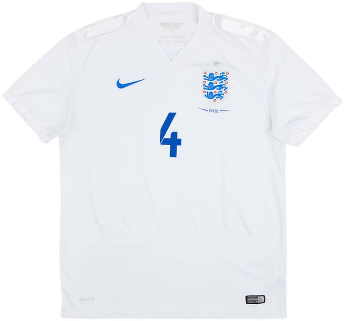 2014-15 England Home Shirt Gerrard #4 - 8/10 - (L)
