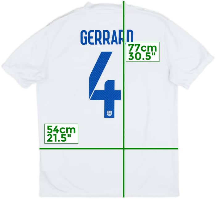 2014-15 England Home Shirt Gerrard #4 - 8/10 - (L)