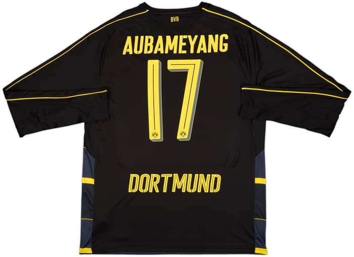 2016-17 Borussia Dortmund Away L/S Shirt Aubameyang #17 - 10/10 - (XL)