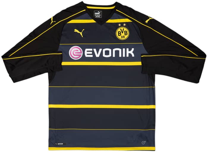 2016-17 Borussia Dortmund Away L/S Shirt Aubameyang #17 - 10/10 - (XL)