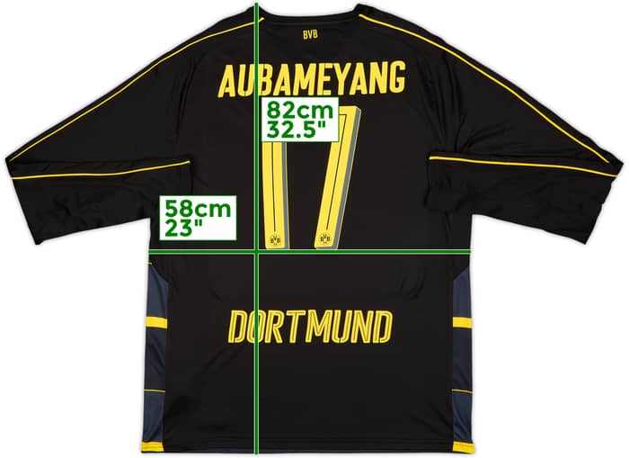 2016-17 Borussia Dortmund Away L/S Shirt Aubameyang #17 - 10/10 - (XL)