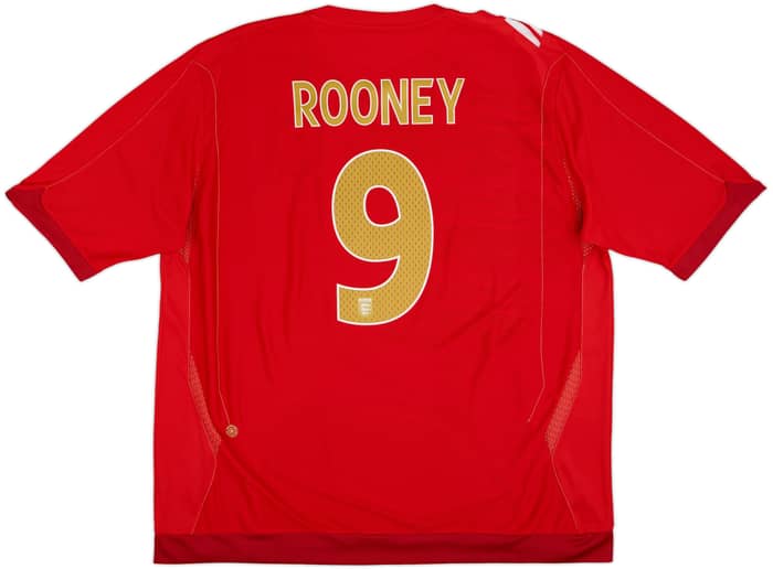 2006-08 England Away Shirt Rooney #9 - 7/10 - (3XL)