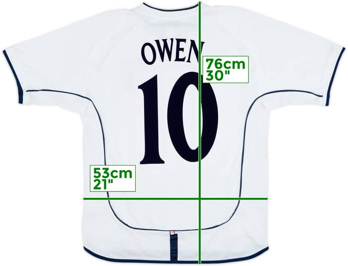 2001-03 England Home Shirt Owen #10 - 8/10 - (M)