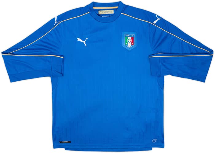 2016-17 Italy Home L/S Shirt - 9/10 - (XL)