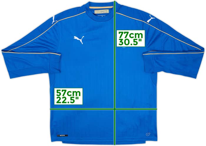 2016-17 Italy Home L/S Shirt - 9/10 - (XL)