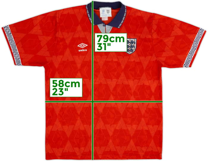 1990-93 England Away Shirt - 6/10 - (XL)