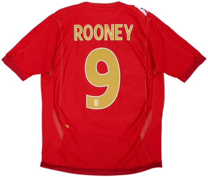 2006-08 England Away Shirt Rooney #9 - 5/10 - (M)