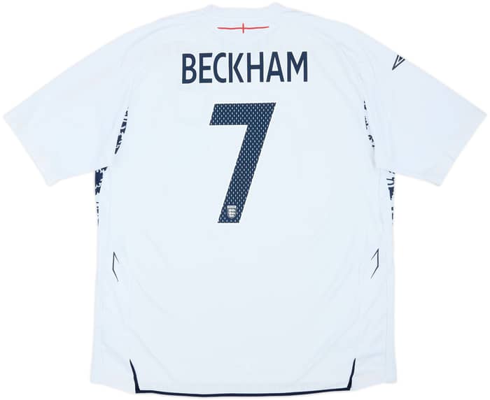 2007-09 England Home Shirt Beckham #7 - 9/10 - (3XL)
