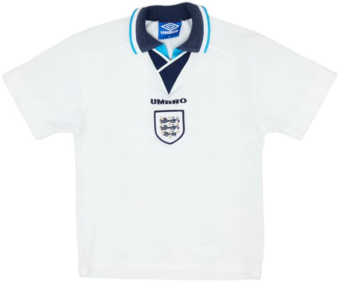 1995-97 England Home Shirt & Shorts - 8/10 - (L.Boys)