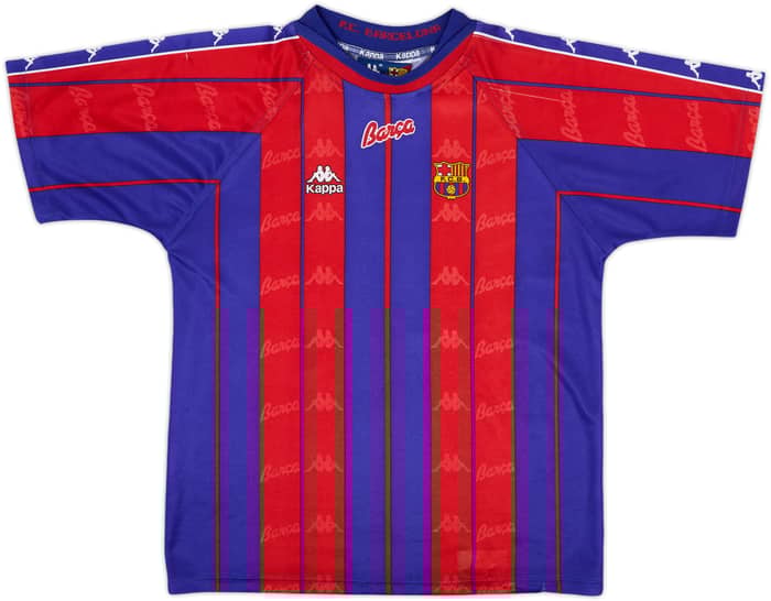 1997-98 Barcelona Home Shirt - 8/10 - (L.Boys)
