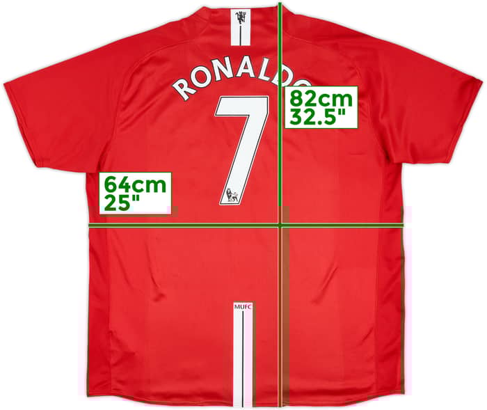 2007-09 Manchester United Home Shirt Ronaldo #7 - 6/10 - (3XL)