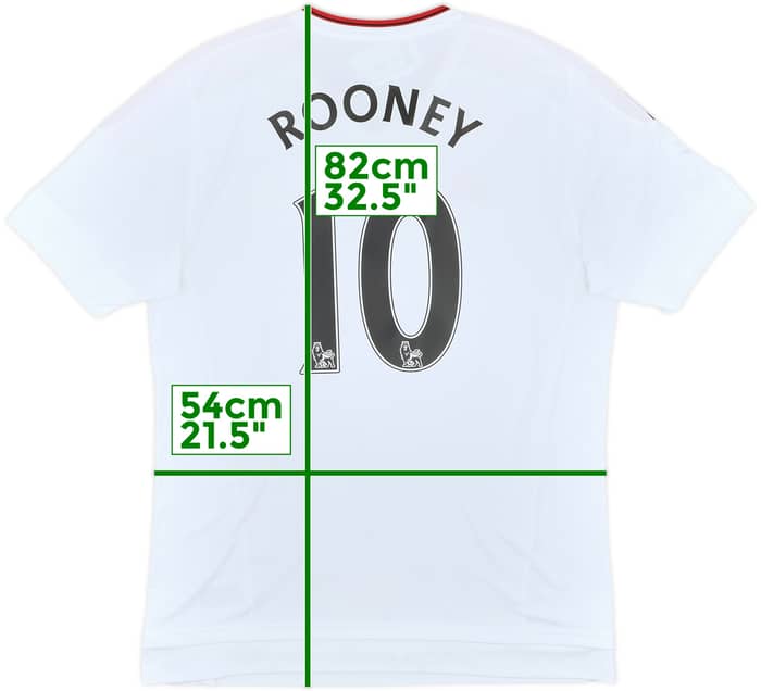 2015-16 Manchester United Away Shirt Rooney #10 (L)