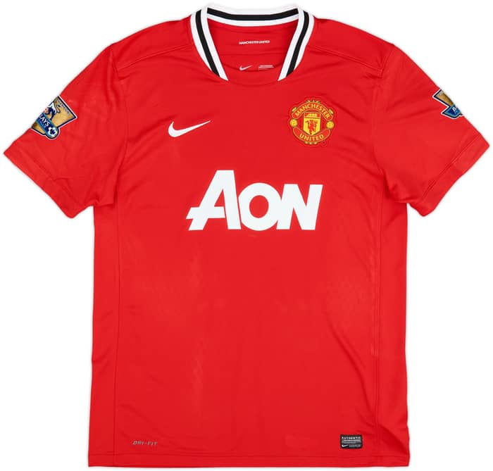 Camiseta de local del Manchester United 2011-12 Jones #4 - 8/10 - (L)