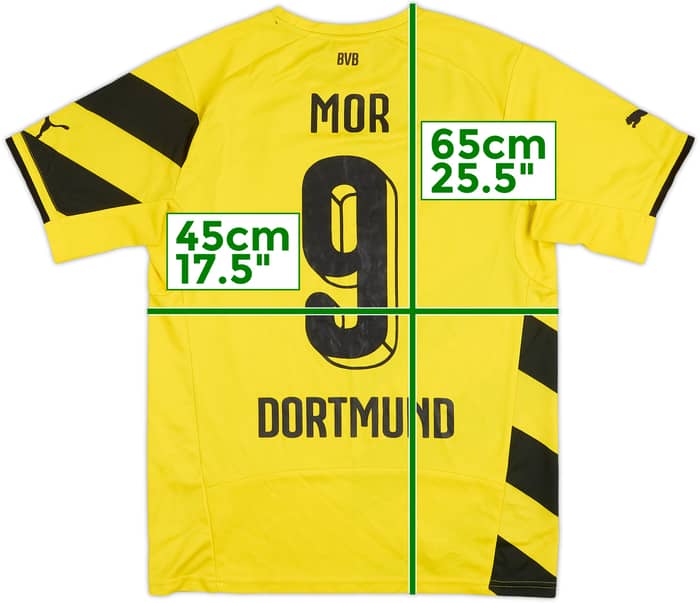 2014-15 Borussia Dortmund Home Shirt Mor #9 - 7/10 - (S)