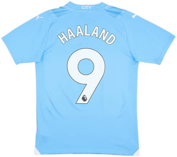 2023-24 Manchester City Home Shirt Haaland #9 - 10/10 - (S)