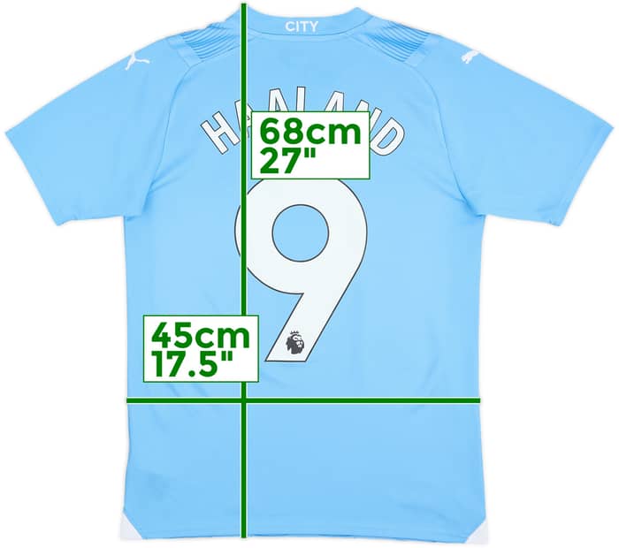 2023-24 Manchester City Home Shirt Haaland #9 - 10/10 - (S)