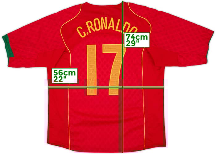2004-06 Portugal Home Shirt C.Ronaldo #17 - 10/10 - (XL)
