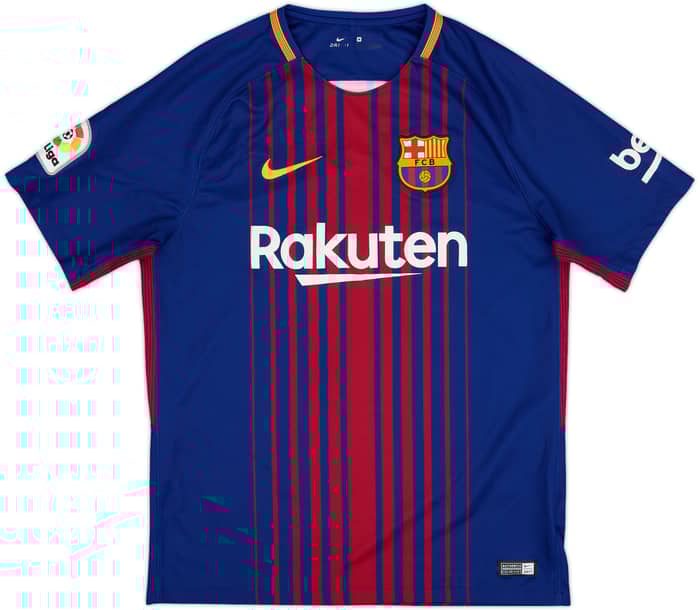 2017-18 Barcelona Home Shirt Suarez #9 - 8/10 - (M)