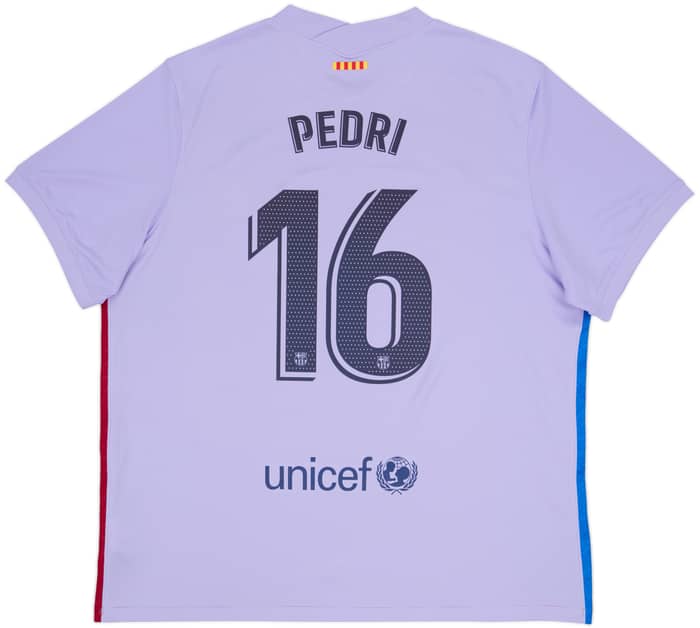 2021-22 Barcelona Away Shirt Pedri #16 - 9/10 - (XXL)