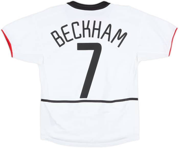 2002-03 Manchester United Away Shirt Beckham #7 - 7/10 - (L.Boys)