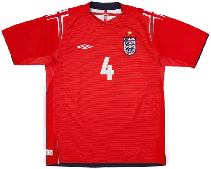 2004-06 England Away Shirt Gerrard #4 - 5/10 - (L)