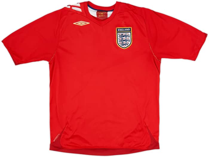 2006-08 Inglaterra Visitante Camiseta - 5/10 - (L)