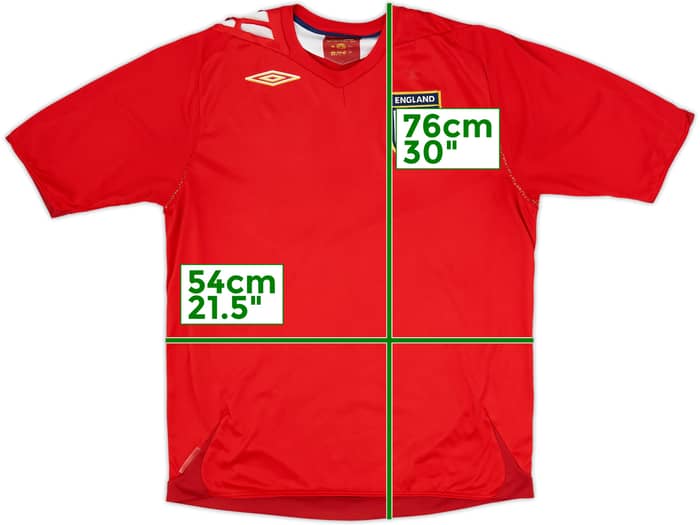 2006-08 Inglaterra Visitante Camiseta - 5/10 - (L)